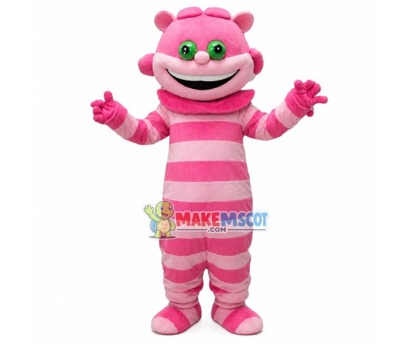 Cartoon Smiling Cheshire Cat Mascot Costume