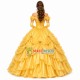 Princess Belle In The Yellow Dress Mascot Costume Princess Belle In The Yellow Dress Mascot Costume