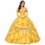 Princess Belle In The Yellow Dress Mascot Costume