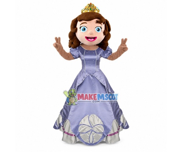 Optimistic The Princess Sofia Mascot Costume Optimistic The Princess Sofia Mascot Costume