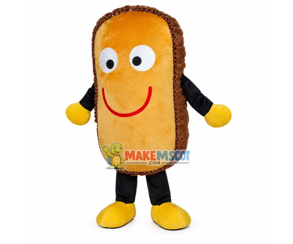 Chocolate Sandwich Bread Mascot Costume Chocolate Sandwich Bread Mascot Costume