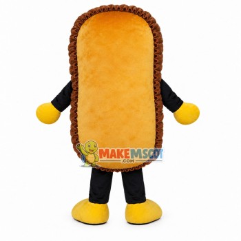 Chocolate Sandwich Bread Mascot Costume Chocolate Sandwich Bread Mascot Costume