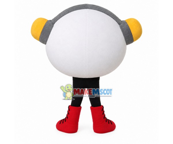 Cartoon White Swollen Bun Mascot Costume Cartoon White Swollen Bun Mascot Costume