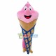 Strawberry Cone of Different Flavors Crispbread Mascot Costume Strawberry Cone of Different Flavors Crispbread Mascot Costume