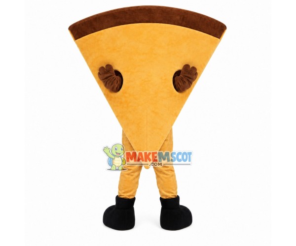 Piece of Fresh Vegetable Mushroom Pizza Mascot Costume