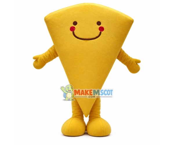 Piece of Cheesecake Cartoon Mascot Costume Piece of Cheesecake Cartoon Mascot Costume