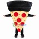 Cheese Pizza With Sunglasses Mascot Costume Cheese Pizza With Sunglasses Mascot Costume