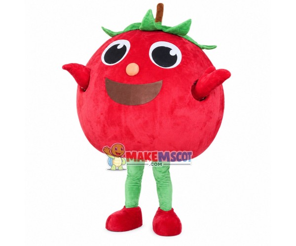 Smooth Cartoon Red Tomato Mascot Costume