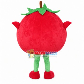 Smooth Cartoon Red Tomato Mascot Costume