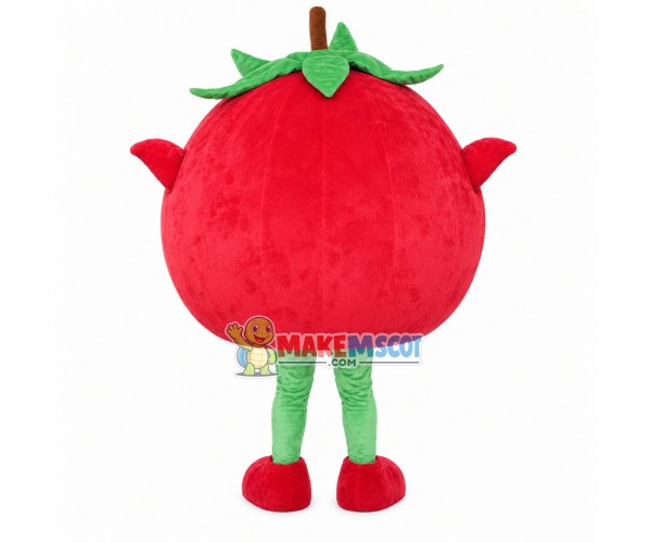 Smooth Cartoon Red Tomato Mascot Costume