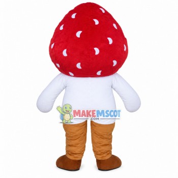 Raspberry Doll With Angry Expression Mascot Costume Raspberry Doll With Angry Expression Mascot Costume