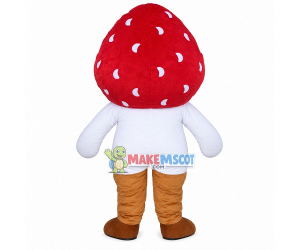 Raspberry Doll With Angry Expression Mascot Costume Raspberry Doll With Angry Expression Mascot Costume