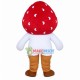 Raspberry Doll With Angry Expression Mascot Costume Raspberry Doll With Angry Expression Mascot Costume