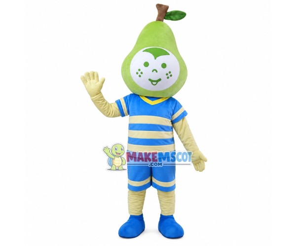 Cartoon Green Fragrant Pear Doll Mascot Costume Cartoon Green Fragrant Pear Doll Mascot Costume