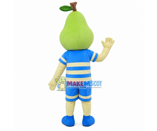 Cartoon Green Fragrant Pear Doll Mascot Costume Cartoon Green Fragrant Pear Doll Mascot Costume