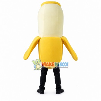 Adult Cartoon Banana With a Bite Mascot Costume Adult Cartoon Banana With a Bite Mascot Costume