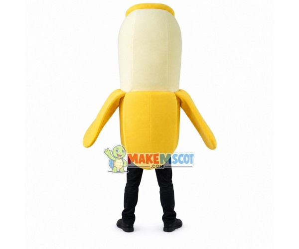 Adult Cartoon Banana With a Bite Mascot Costume Adult Cartoon Banana With a Bite Mascot Costume