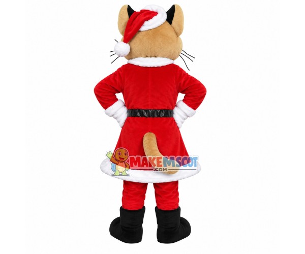Warm Christmas Wolf Couple Mascot Costume