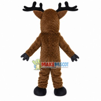 Glad The Plush Brown Moose Mascot Costume
