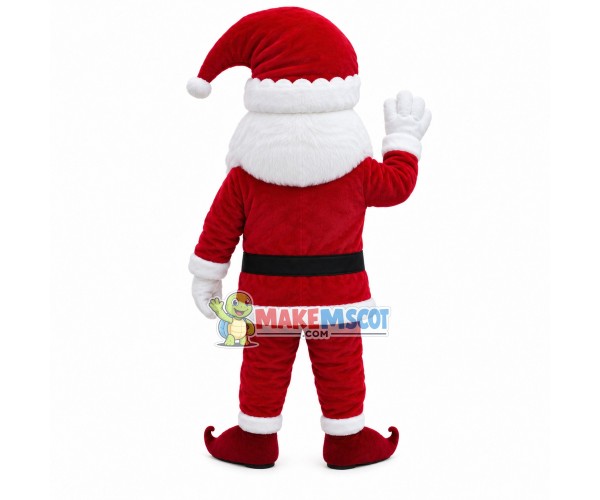 Thick White Bearded Santa Claus Mascot Costume Thick White Bearded Santa Claus Mascot Costume