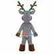 Slim Gray Christmas Elk Mascot Costume