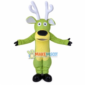 Frank Green Deer Adult Mascot Costume