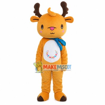 Adult Cartoon Orange Fawn Mascot Costume Adult Cartoon Orange Fawn Mascot Costume