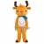 Adult Cartoon Orange Fawn Mascot Costume