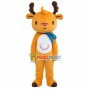 Adult Cartoon Orange Fawn Mascot Costume