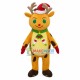 Happy Christmas Orange Elk Mascot Costume Happy Christmas Orange Elk Mascot Costume