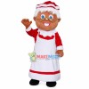 White-haired Christmas Granny Mascot Costume