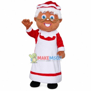 White-haired Christmas Granny Mascot Costume White-haired Christmas Granny Mascot Costume