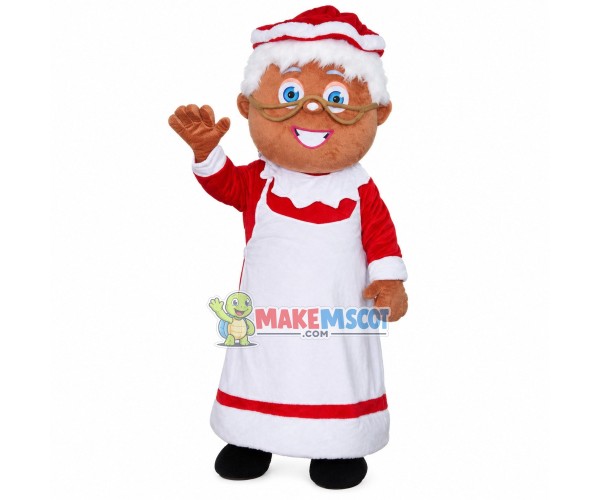 White-haired Christmas Granny Mascot Costume White-haired Christmas Granny Mascot Costume