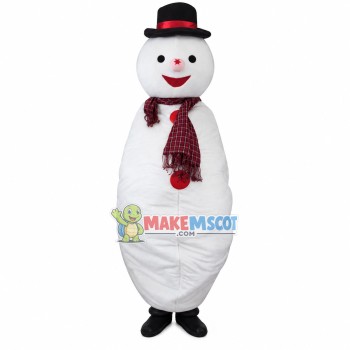 Christmas Snowman Wrapped Over Mascot Costume Christmas Snowman Wrapped Over Mascot Costume