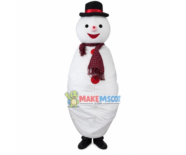 Christmas Snowman Wrapped Over Mascot Costume