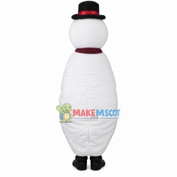 Christmas Snowman Wrapped Over Mascot Costume Christmas Snowman Wrapped Over Mascot Costume