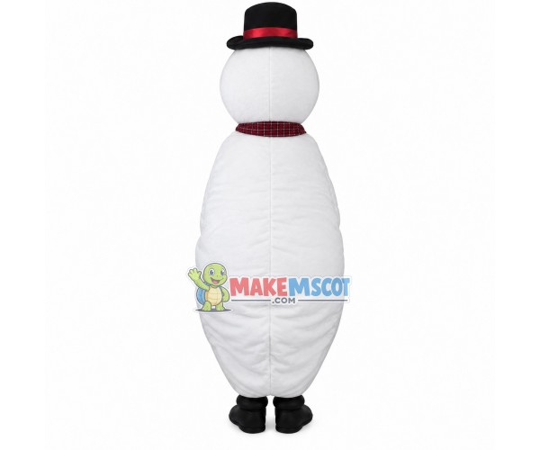 Christmas Snowman Wrapped Over Mascot Costume Christmas Snowman Wrapped Over Mascot Costume