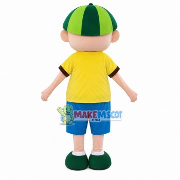 Little Boy In Watermelon Hat Mascot Costume