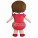 Big Eyed Girl In The Blouse Dress Mascot Costume Big Eyed Girl In The Blouse Dress Mascot Costume