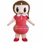 Big Eyed Girl In The Blouse Dress Mascot Costume