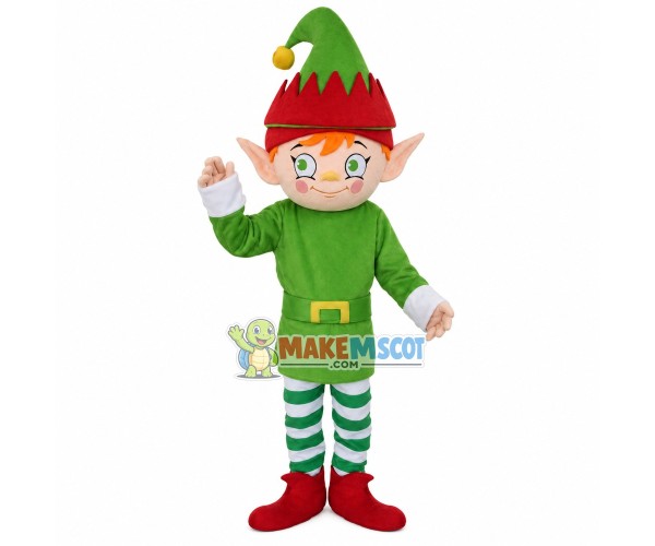 Innocent Green Eyes Nature Elf Mascot Costume Innocent Green Eyes Nature Elf Mascot Costume