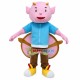 Short-horned Pink Demon Cartoon Mascot Costume