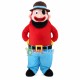 Social The Big Belly Boss Mascot Costume Social The Big Belly Boss Mascot Costume