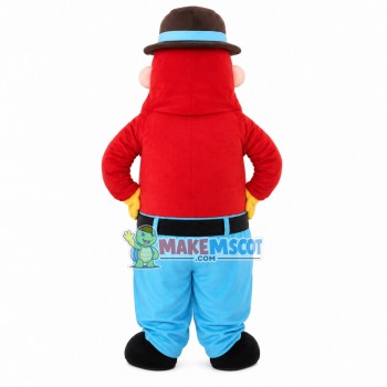 Social The Big Belly Boss Mascot Costume Social The Big Belly Boss Mascot Costume