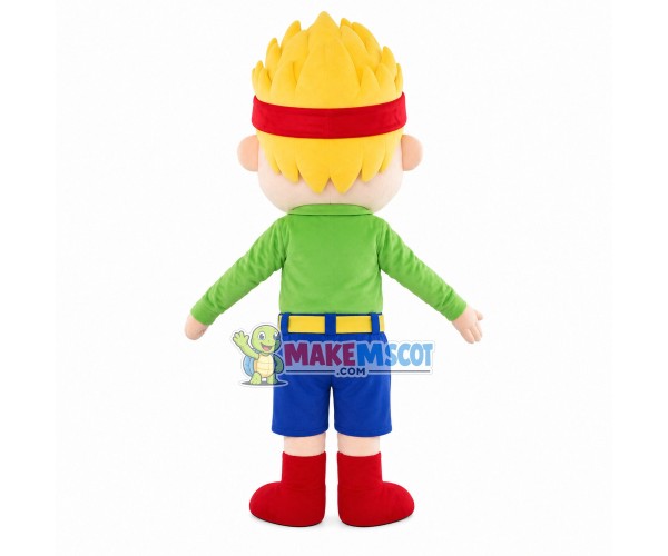 The Energetic Blond Grandpa Mascot Costume The Energetic Blond Grandpa Mascot Costume