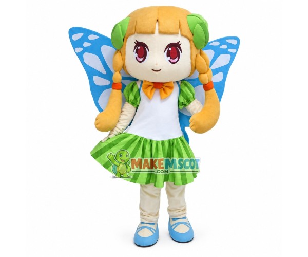 Pretty Butterfly Fairy Girl Mascot Costume Pretty Butterfly Fairy Girl Mascot Costume
