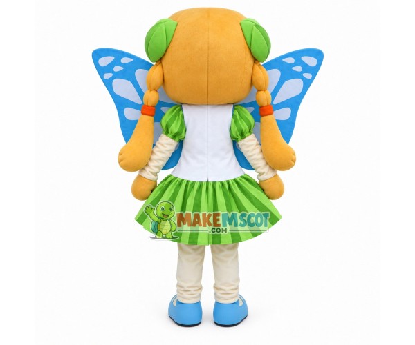 Pretty Butterfly Fairy Girl Mascot Costume Pretty Butterfly Fairy Girl Mascot Costume