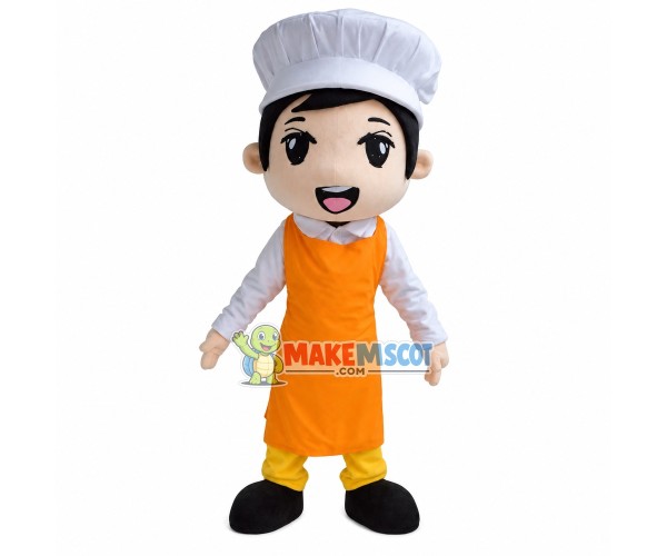 Young Chef of Chinese Restaurant Mascot Costume