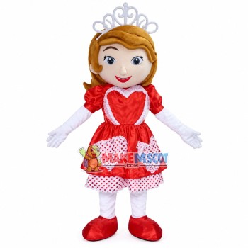 Honorable Princess In The Lace Dress Mascot Costume