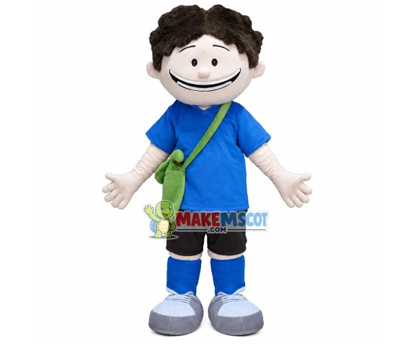 Positive Boy Student Mascot Costume